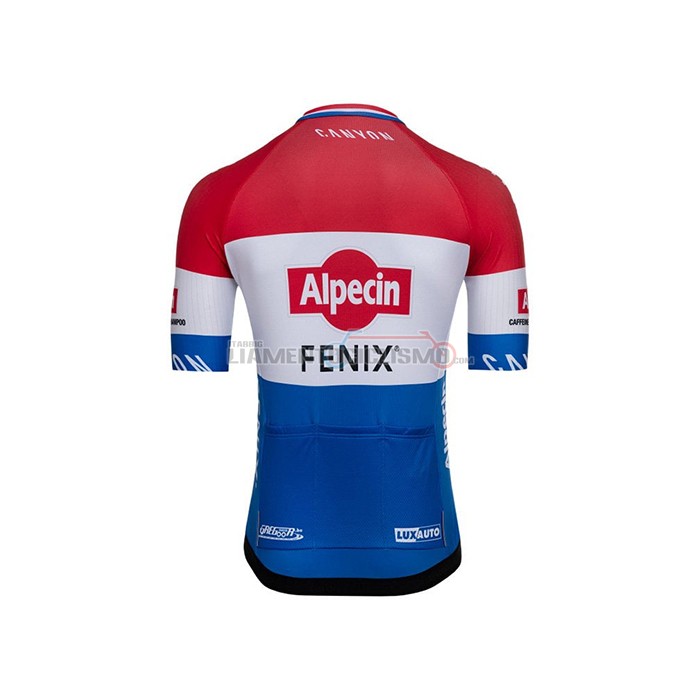Abbigliamento Ciclismo Alpecin Fenix Manica Corta 2021 Campione Paesi Bassi